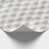 Romantisch wit kunstleer cadeaupapier (Hoek)