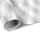 Romantisch wit kunstleer cadeaupapier (Rol Hoek)