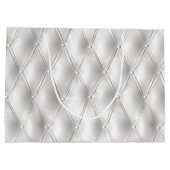 Romantisch wit kunstleer groot cadeauzakje (Achterkant)