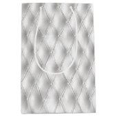 Romantisch wit kunstleer medium cadeauzakje (Voorkant)