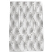 Romantisch wit kunstleer medium cadeauzakje (Achterkant)