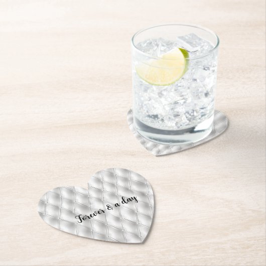 Romantisch wit nama-leer kartonnen onderzetters (Insitu)