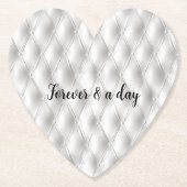 Romantisch wit nama-leer kartonnen onderzetters (Voorkant)