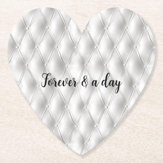 Romantisch wit nama-leer kartonnen onderzetters (Voorkant)