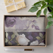 Romantisch wit paarse rozen bloemstuk tissuepapier (Geschenk)
