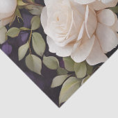 Romantisch wit paarse rozen bloemstuk tissuepapier (Detail)