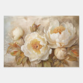 ROMANTISCH WIT PEONY DECORATIEF PAPIER INPAKPAPIER VEL (Voorkant 2)