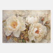 ROMANTISCH WIT PEONY DECORATIEF PAPIER INPAKPAPIER VEL (Voorkant)