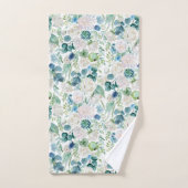 Romantisch wit roos bloemmotief bad handdoek (Handdoek)