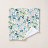 Romantisch wit roos bloemmotief bad handdoek (Wasdoekje)