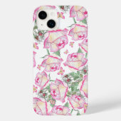 Romantisch wit roze geel zomer roos floraal Case-Mate iPhone case (Achterkant)