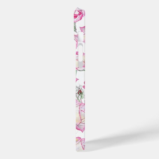 Romantisch wit roze geel zomer roos floraal Case-Mate iPhone case (Achterkant / Links)