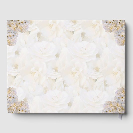 Romantisch wit rozen gastboek gastenboek (Achterkant)