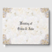 Romantisch wit rozen gastboek gastenboek (Voorkant)