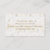 Romantisch wit rozen visitekaartje (Achterkant)