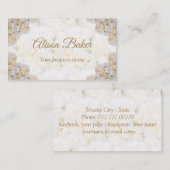 Romantisch wit rozen visitekaartje (Voorkant / Achterkant)