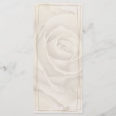 Romantisch Wit Rustiek Rozen Flat Menu (Achterkant)