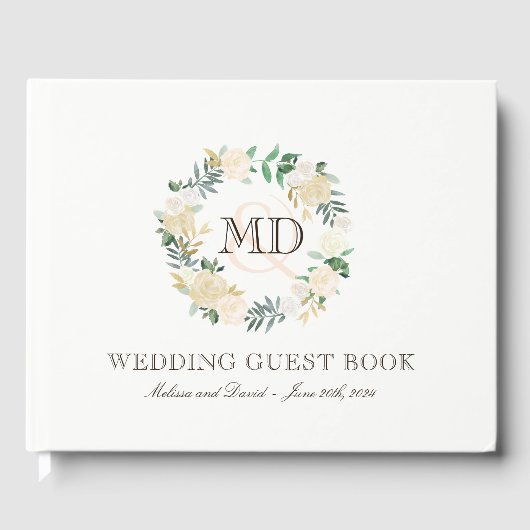 Romantisch Woodland bruiloft gastenboek (Voorkant)