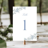 Romantisch Zacht Blauw  Bloemen Bruiloft Kaart