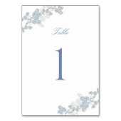 Romantisch Zacht Blauw  Bloemen Bruiloft Kaart