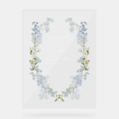 Romantisch zacht blauw Vrijgezellenfeest welkom Acryl Bord (Voorkant)