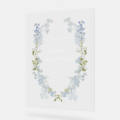 Romantisch zacht blauw Vrijgezellenfeest welkom Acryl Bord (Hoek)