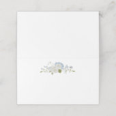 Romantisch Zacht Blauw Wit Huwelijk Plaatskaartje (Buitenkant ongevouwen)
