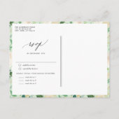Romantisch zacht ivoor bloemenkrans bruiloft uitnodiging briefkaart (Achterkant)