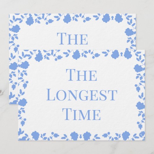 Romantisch zacht lied Namen Tafel Kaarten (Voorkant / Achterkant)