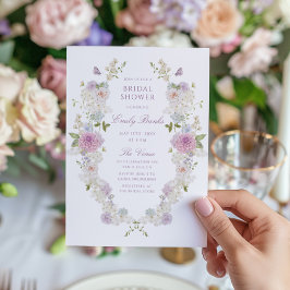 Romantisch zacht pastel Floral Vrijgezellenfeest Kaart