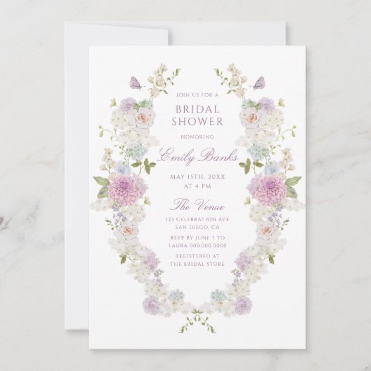 Romantisch zacht pastel Floral Vrijgezellenfeest Kaart (Voorkant)