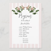 Romantisch Zacht Roze Huwelijksprogramma Programmakaart (Voorkant)