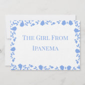 Romantisch Zacht  Wit Blauw 5x7 Tafel Kaarten (Voorkant)