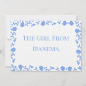 Romantisch Zacht  Wit Blauw 5x7 Tafel Kaarten (Achterkant)