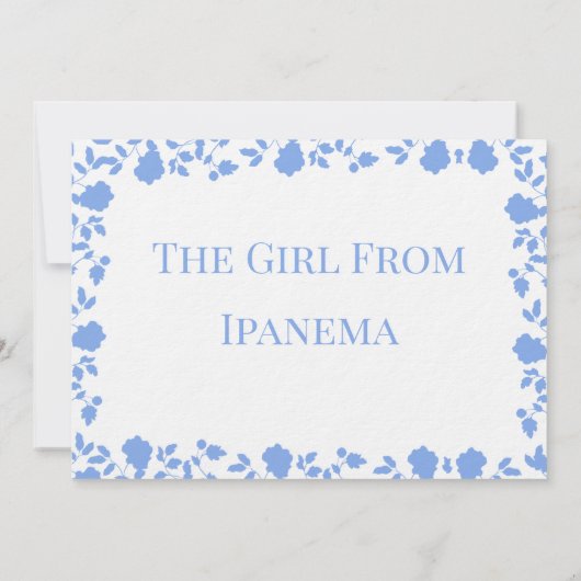 Romantisch Zacht Wit Blauw 5x7 Tafel Kaarten (Achterkant)