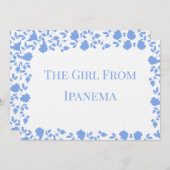 Romantisch Zacht  Wit Blauw 5x7 Tafel Kaarten (Voorkant / Achterkant)