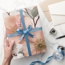 Romantisch zachte perzik bloem witte bloemmotief
