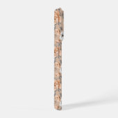 Romantisch zachte perzik bloem witte bloemmotief iPhone hoesje (Rechterkant)