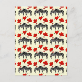 Romantisch zebras en liefdehart Valentijns Feestdagenkaart