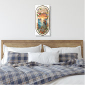 Romantisch zeegezicht canvas afdruk (Insitu (Slaapkamer))
