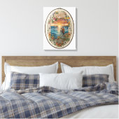 Romantisch zeegezicht canvas afdruk (Insitu (Slaapkamer))