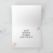 ROMANTISCH ZIJN, ZOALS IK VRAAG **MARRY ME** KAART (Binnen)