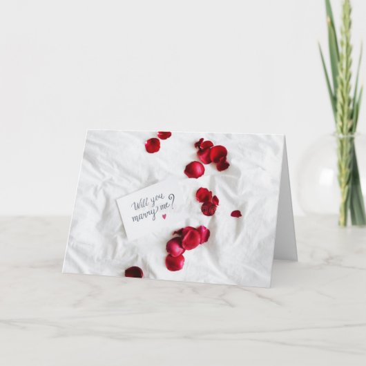 ROMANTISCH ZIJN, ZOALS IK VRAAG **MARRY ME** KAART (Voorkant)