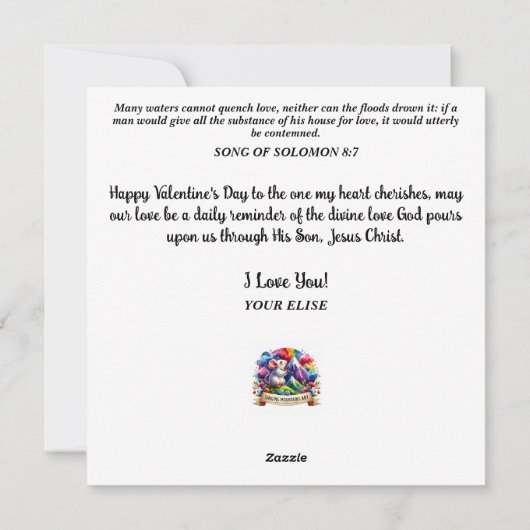 Romantisch Zo In Liefde Waterverf Muis Valentijn Feestdagenkaart (Achterkant)