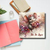 Romantisch Zo In Liefde Waterverf Muis Valentijn Feestdagenkaart