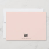 Romantisch & Zoet Navy Blush Bloemen Save the Date Kaart (Achterkant)