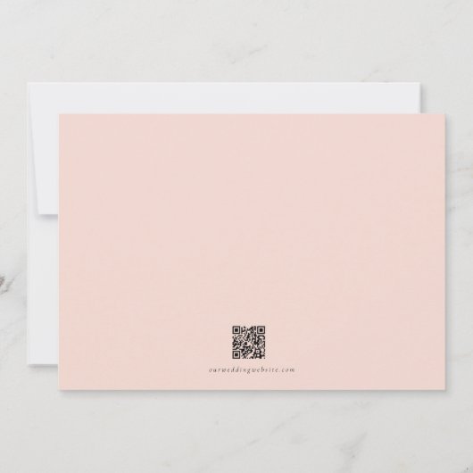 Romantisch & Zoet Navy Blush Bloemen Save the Date Kaart (Achterkant)