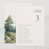 Romantisch zomerbos Trouwtafel Zitplaatsen Kaart (Voorkant / Achterkant)