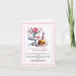 Romantisch zomerfeest Waterverf Burger & Pink