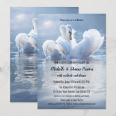 Romantisch Zwanenmeer Jubileumfeest Kaart (Voorkant / Achterkant)